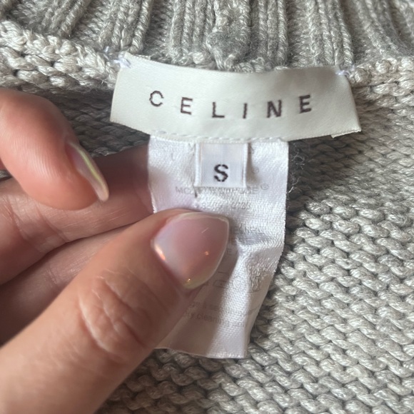 Authentic Celine Oversized V Neck Knit Sweater - Picture 7 of 8